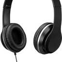 GPX IAH57B Wired Headphones Padded 3-d Accs Swivel Earcups/adjustable Headband Black