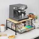 Funecy Coffee Pod Drawer Holder,Coffee Machine Storage Rack,Home Kitchen Counter Coffee Bar Organizer,Storage Basket Drawer (Black)