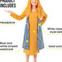 fun shack Boys Shepherd Costume for Kids, Joseph Costume for Boys, Shepherd Boy Outfit, Nativity Dress-Up (Large)