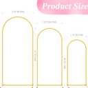 Wokceer Wedding Arch Backdrop Stand 6FT, 5FT, 4FT Set of 3 Gold Metal Arch Stand for Wedding Ceremony Baby Shower Birthday Party Decor
