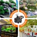 AquaMiracle 600GPH Aquarium Water Pumps (2270L/H, 35W) Fountain Pump Pond Pump Submersible Water Pump with Flow Control for Fountain, Waterfall, Statuary, Filtration, Water feature, Hydroponics