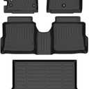 Binmotor-All Weather Car Floor Mats and Cargo Liner Set for Nissan Versa 2020-2025, 2 Rows with Cargo Mat Set, TPE Rubber Liners for Versa Accessories Mats Trunk Liner Mat-Black