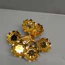 Totority Vintage Lotus Butter Lamp Base 2pcs Stainless Steel Buddha Candle Holders, Candle Holders for Home Decor, 9.05 * 6.88 * 6.88inch