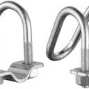 6 Pcs Cross-Connector Pipe Clip Galvanized Steel Cross Pipe Clamp Cross Tube Buckle Fits Pipes OD 1" and 1 1/4"