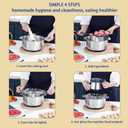 Electric Food chopper, Food Processors, Meat Grinder, 800W, 18/10 Stainless Steel, 3L Capacity,Vegetable Chopper,5-key Buttons,Quadruple-Layer 4 Blades,Suitable For Food processing and Chopping