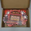 6 Pcs Casino Theme Table Centerpieces Casino Night Party Wood Tabletop Decorations Poker Chips Poker Machines Dice Spades Wooden Signs for Birthday Party Decoration