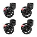 AROUS 4 Pcs 360 Swivel Replacement Wheel Caster with Locking Brake for Makeup Train Case