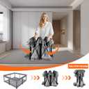 Foldable Baby Playpen with Mat - Portable,Spacious & Sturdy Playpen for Babies and Toddlers,Quick 1-Minute Setup,Travel-Friendly, Collapsible Play Pen for Indoor and Outdoor Use (Grey, 50x50 inches)