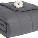 Smart Queen Weighted Blanket for Adults (5 lbs, 41"x 60", Throw Size), Soft Heavy Throw Blanket for Napping, Bed & Fall Season, Machine Washable, Soft Cotton