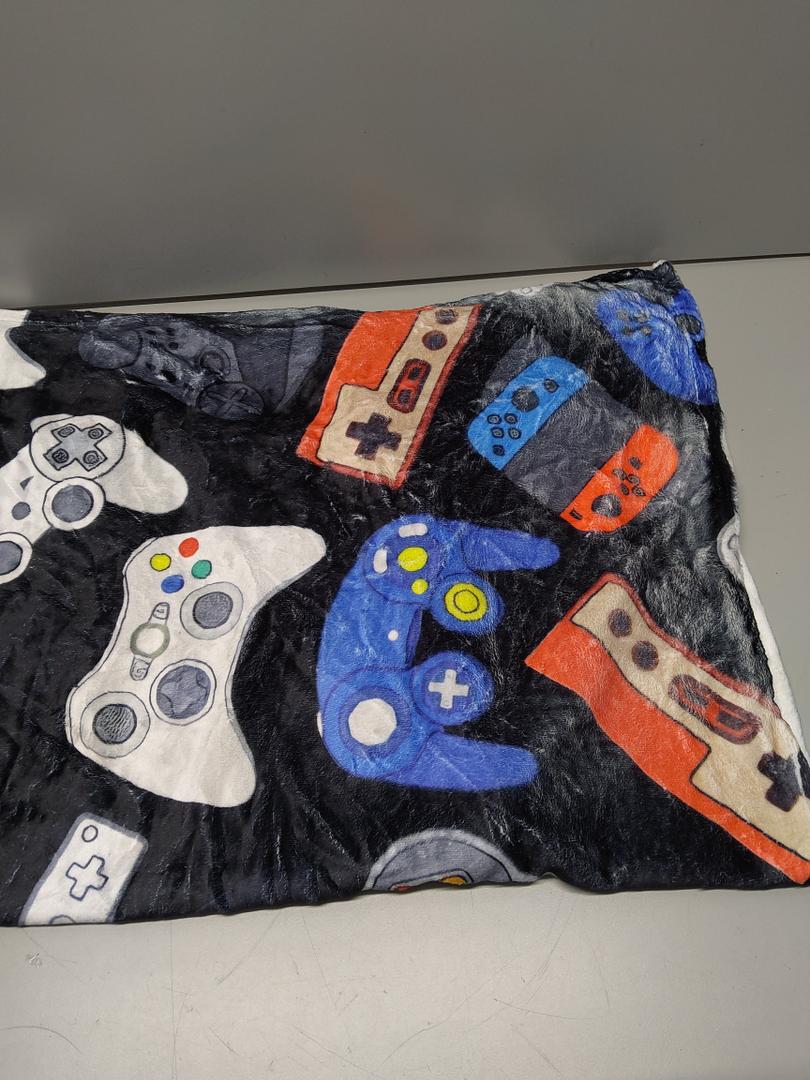 Gamer Throw Blanket 60" X 50"Inch,Video Game Controller Gamepad Blanket Soft Lightweight Gaming Blanket for Kids Boys Teens Gamer Gifts
