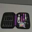 Light Up Crochet Hook Set with Stitch Counter,Crochet Kit with 18 Different Size Interchangeable Crochet Needle,Ergonomic with 2 Levels Led and Digital Stitch Counter for Crocheting and Knitting