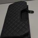 ISSYAUTO Center Console Cover Compatible with 2002-2012 Ram 1500 2500 3500 Jump Seat Console, Leather Armrest Lid Cover Arm Rest Covering for Car, Durable Middle Console Cover,Black