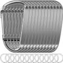 12PCS Carabiner Keychain Clip - 3" Aluminum Caribeener Key Clip, D Ring Shape Nonlocking Carabeaner Hook Buckle, Multi-Function Spring Snap Key Clips Tool for Home, Camping, Hiking, Traveling, Backpack