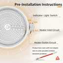 UPGRADED WB30T10130 12" Dual Haliant Surface Element Replacement for GE Stove, AP4344395 12"/9" Dual Radiant Surface Element, PS2321564 12 inch Burner Replace AH2321564 1474216