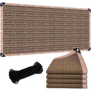 Sun Shade Cloth for Outdoor Patio,Pergola Shade Cover with Grommets Deck Shade Privacy Screen Balcony,90% UV Protection Shade Fabric Brown Sunshades for Garden Backyard Outdoor Mocha 6.5 x 10 FT