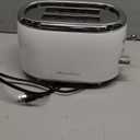 MELLERHOME Retro Toaster 2 Slice, 7 Browning Levels, 3 Functions (Reheat, Defrost, Cancel), Stainless Steel Features, Removable Crumb Tray, Under Base Cord Storage, White Toaster Kitchen Appliances