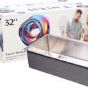 32"x19" Undermount Modern Kitchen Workstation Sink Stainless Steel Single Bowl R10 Radius Corners 16 Gauge, Drain Strainer, Anti-Scratch Standard Fit Cabinet & Remodel Sink Basin Dishwasher