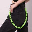 Bounzhi Hip Hop Jeans Pants Chain Goth Punk Acrylic Link Belt Chain Y2k Chunky Thick Purse Chains for Women Man