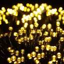 Quntis 82ft 1000 LED Cluster Christmas String Lights - Dark Green Wire Tree Lights - 8 Modes Outdoor Waterproof Plug-in for Holiday, Wedding, Party, Home Decor, Warm White