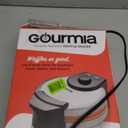 Gourmia Belgian Waffle Maker Compact Design with Upright Storage, Adjustable Browning, and Easy-Clean Nonstick Ceramic Plates, Stainless Steel
