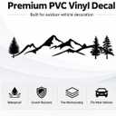 2PCS Mountain Tree Forest Car Side Decals 77.95''x18.89'' Graphic Stickers