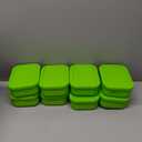 Nuogo 8 Pcs 2 Cup Silicone Freezer Trays with Lid Silicone Soup Freezer Molds Rectangle Soup Containers Reusable Food Preserving Tray Freezing Ice Trays for Soups Sauces Stews(Green)