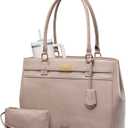 LOVEVOOK Laptop Tote Bag for Women, 15.6 Inch Waterproof Leather Work Computer Bag, Large Business Office Briefcase Shoulder Handbag Purse Gifts for Women