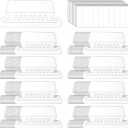 200 Pcs Hanging File Folder Tabs and 200 Pcs 2 Inch Inserts Labels, Plastic File Folder Tabs for Hanging Folders Files (Transparent)
