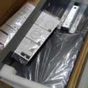 Vaunn Medical Pneumatic Adjustable Overbed Bedside Table with Wheels (Hospital and Home Use) (Black)