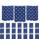 Eaasty 24 Pcs Graduation Gift Bags Bulk with Handles, Glitter 6x8x3'' Kraft Paper Goody Bags for Party Favors Birthday Friends Holidays Packing Wrapping Treat