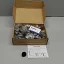 Saillong 6 Sets Vintage Style Door Knob Set with Spindle, Old Style Door Knob Replacement with Electroplate Design, 2.2inch, Outside Diameter for Interior Doors(Matte Black)