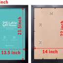 LaVie Home 14x22 Picture Frame Black Poster Frame, Stable and Sturdy Frame and Polished Plexiglass, Horizontal and Vertical Format of The Walls 1 Pack