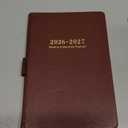 Planner 2026-2027 - Academic Planner 2026-2027, Weekly and Monthly Planner with Stickers, Faux Leather Cover, Jul. 2026 - Jun. 2027, 5.75" X 8.25", 26-27 Yearly Planner, Premium Paper, Pen Holder, Inner Pocket and 44 Notes Pages (red)