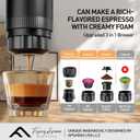 APSARAS USA Portable Coffee Maker for Travel, Portable Espresso Maker, 20 bar Mini Espresso Machine, 3in1 Travel Coffee Maker with Ground Coffee & Capsule(Ns&DG) for RV, Camping, Car