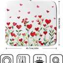 Valentines Day Dish Drying Mat for Kitchen Counter 18x16 Inch Green Red Heart Drying Mat with Absorbent Reversible Microfiber Holiday Love Dish Drainer Mats Rack Pad for Coffee Countertop Protector