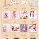 My First Year One Year of Photo Board - The Big One Surf First Birthday Decoration,One Year of Photo Surf Board,Beach Themed First Monthly Milestone Photo Board Birthday Photo Sign