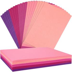 NEBURORA 2mm Thick Felt Sheets for Crafts 20 Pcs Stiff Felt for Crafts, Pink Felt Fabric Sheets Patchwork Sewing Craft Supplies (Pink Series) (Pink and Purple)