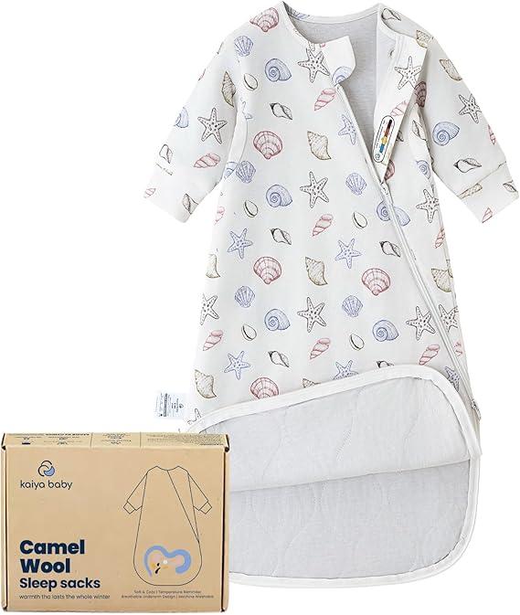 kaiya baby Unisex Sleeping Bag for Babies and Toddlers 2.5 Tog Sleep Sack, Long Sleeve Sleep Sack, Wearable Blanket Baby