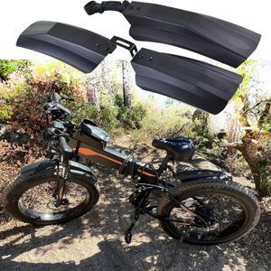 26 inch Snow Bicycle Mudguard Fat Bike Fender Front Rear Mud Guard Cycling Bike Fender for Fat Tire Mountain Bike (Black-3)