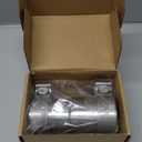 2.25 to 2.5 inch Exhaust Adapter with Clamp Stainless Steel, 2.25" ID to 2.5" ID Exhaust Reducer Connector Pipe with Clamp