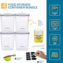 Storeganize Flour Sugar Storage Containers (5.3L/4pk) Great Rice Canisters Sets For The Kitchen pantry, Large Food Storage Containers With Lids Airtight