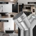 4'' Inch Duct Splitter for Exhaust Fan Dryer Vent Hose 3 Way Duct Hose Connector, Y Shape, Y Joint Metal (4'' Inch, Y Shape with Rubber Gasket)