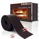 Colarr Double Sided Magnetic Fireplace Draft Stopper 3" x 10' Magnetic Roll Tape Strips 60 Mil Vent Covers Prevent Cold Air and Heat Loss for Screen Indoor Chimney DIY Crafts with Cutting Line