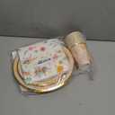 57Pcs Fairy Disposable Tableware Set Flower Fairies Mushroom Party Plates Cups Napkins Sets Fairy Cake Topper Banner Fairy Party Decorations Supplies Girls Birthday Party Decor(10 Guests)