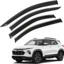 Window Visor Wind Deflector, 4PCS Tape-On Rain Guards for 2021 2022 2023 2024 2025 Chevrolet Chevy Trailblazer, Outside Mount Sun Shade Side Window Vent Visors, Black