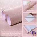 Glitter Pink Contact Paper 17.3"×1200" Self Adhesive Sparkly Pink Peel and Stick Wallpaper Bling Flash Wallpaper for Cabinet DIY Decoration