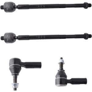 4pc Front Outer Tie Rod Ends and Front Inner Tie Rod End Kit ES801510 ES801511 EV801522 for Jeep Cherokee 2019 2020 2021 2022 2023, Steering Tie Rod Ends Front Outer Inner Kit