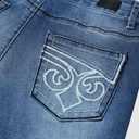 Flamingals Boot Cut Jeans for Women Trendy Stretch Jeans Butt Lifting Tummy Control Denim Pants Sea Blue 2XL (Blue, L)