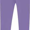 Girls 100% Cotton Leggings – Soft Breathable Baby Rib Pants for School Uniform, Sensory-Friendly Wear, Sensitive Skin Comfort (Purple, S)