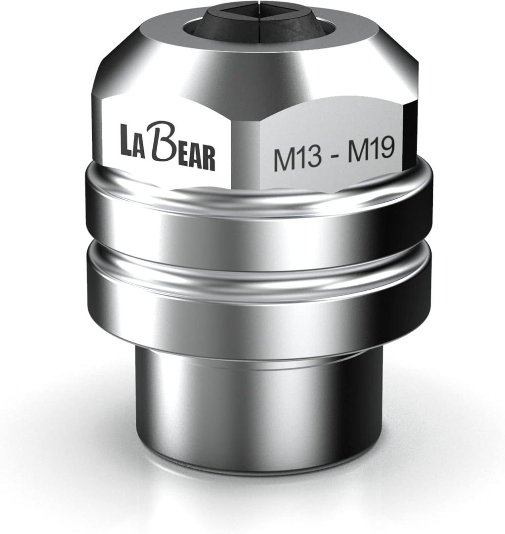 LABEAR 1/2"DR x M13–M19 Interchangeable Adjustable Tap Chuck Adaptor – Heavy-Duty Tap Socket for Hand Tapping